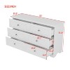 NicBex 6 Drawers Elegant Design Wooden Dresser,Double Chest of Drawers with Metal Handles for Dining Room,Living Room,Entryway,Hallway - 3 of 4