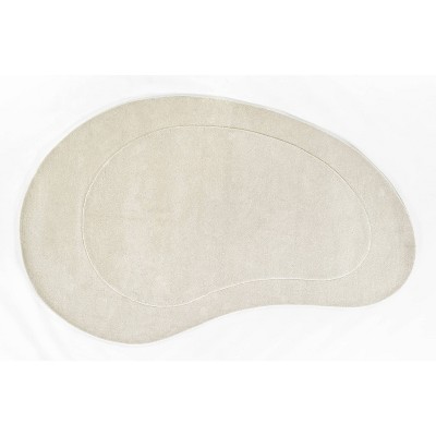 Momeni Claude Kidney Solid Handtufted Area Rug Ivory