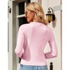 Womens Lightweight Knit Cardigan V Neck Long Sleeve Front Button Down Elegant Shrugs for Dresses,Light Pink - XL - 2 of 4