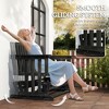 2-Person Patio Swing Glider Bench with Quick Drying Design and Wide Armrest Rocking Chair Loveseat for Backyard Garden Porch - 4 of 4