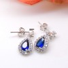 Sonoma Stud Dangle Earrings Blue Pear Clear Cz Womens Ginger Lyne Collection - image 2 of 3