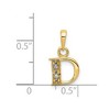 Black Bow Jewelry The Chloe Mini Diamond Accent initial D Pendant in 14k Yellow Gold - 3 of 4