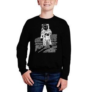 LA Pop Art Astronaut - Boy's Word Art Crewneck Sweatshirt - 1 of 3