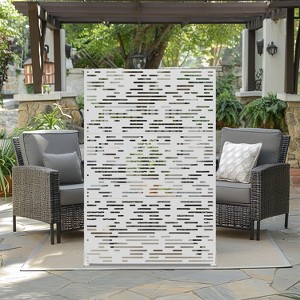 SpassWay 72"H 47"W Outdoor Metal Garden Trellis Privacy Screen Lattice Panel Indoor Room Divider - 1 of 4
