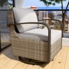 EAGLE PEAK Coastal Vista Outdoor Swivel Wicker Rocker Chair, Patio Glider Rocking Chair - 2 of 4