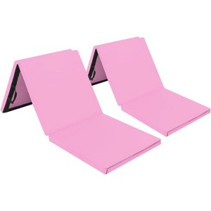 Matladin 6' Folding Tri-fold Gymnastics Gym Exercise Aerobics Mat, 6ft x 2ft x 2in PU Leather Tumbling Mats with Hook & Loop Fastener - 1 of 4