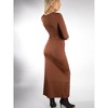 Jess by Meiko Women's Scoop Neck Long Sleeves Bodycon Sculpt Maxi Dress - 3 of 4