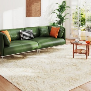 LOVEVOOK Vintage Floral Area Rug For Living Room, Washable Floral Printed Rug Soft Indoor Rug For Bedroom Dining Room Office Non Slip Carpet - 1 of 4