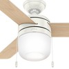 Hunter Fans 42" Acumen Lighted Ceiling Fan Fresh White Finish with 3 Blades and Integrated LED Light for Indoor Use - 4 of 4