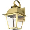 Livex Lighting Wentworth 1 - Light Wall Light in  Natural Brass - 4 of 4