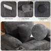 Modern Convertible Oversized Chair with Ottoman Sofa Bed, with Cup Holders and USB Charging for Living Room -3irtyhousy - 3 of 4