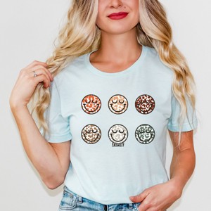 Simply Sage Market S.W.Smiley Leopard Smiley Face Stacked Short Sleeve Tee - 1 of 4