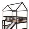 Twin Size Loft Bed with Slide and Playhouse Design, Solid Wood Frame, Space-Saving Kids Bed, No Box Spring Required - 3 of 4