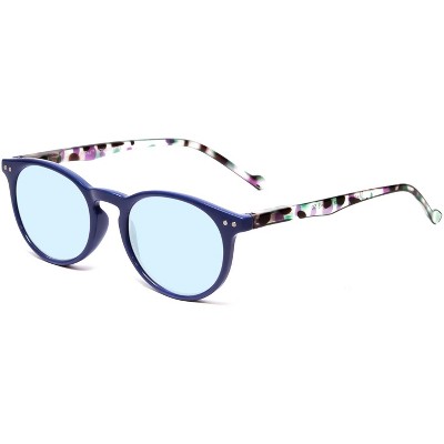 Calabria MDR8003 Designer Blue Light Glasses Ladies Navy Blue Crystal Spot 47 mm