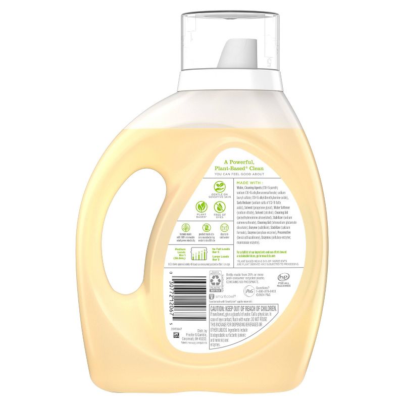Tide purclean Unscented Liquid Laundry Detergent - 63 fl oz, 5 of 11