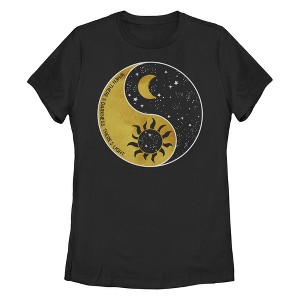 Women's Lost Gods When There's Darkness, There's Light Yin-Yang T-Shirt - 1 of 4