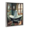 Stupell Industries Ghost Bathing in Tub Floating Frame Canvas Art - 2 of 4