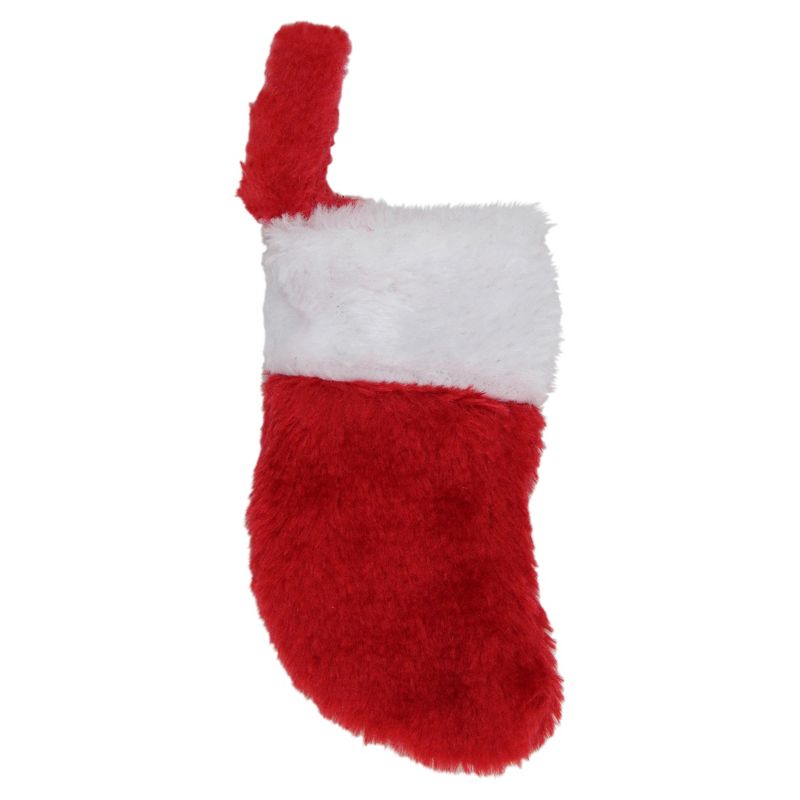 Northlight 6" Red and White Traditional Cuff Mini Christmas Stocking, 1 of 4