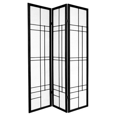 6 ft. Tall Eudes Shoji Screen - Black (3 Panels) - image 1 of 3