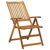 vidaXL Garden Chair Set of 3 Natural Wood Solid Acacia Wood Medium - 3 of 4