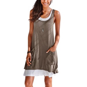 Women's Layered Look Dress - LASCANA - 1 of 4