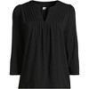 Lands' End Women's 3/4 Sleeve Lightweight Jersey Lattice Detail Top - 3 of 3