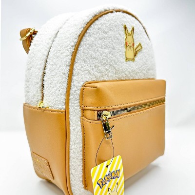 Pokemon Mini Backpack - Faux Shearling Electric Type Pikachu