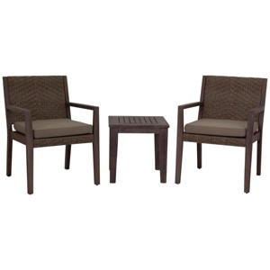 Courtyard Casual Bridgeport II 3 pc Bistro Set  Includes:  Two Dining Chairs and One End Table - 1 of 4