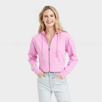 Women's Cropped Hooded Zip-Up Sweatshirt - Universal Thread™