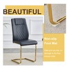 ModernLuxe 7 PCS Dining Table Set for 6, Modern Dining Set with 6 Upholstered Dining Chairs & Gold Stainless Steel Butterfly Legs, Black/White - 4 of 4