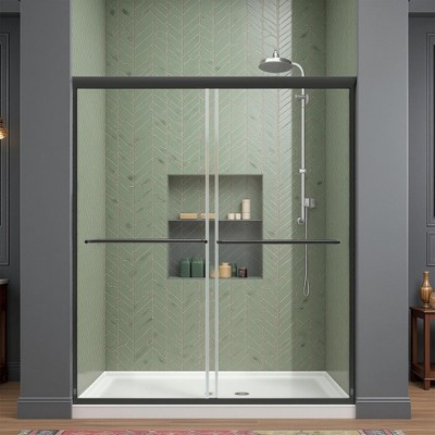 SLIDING BYPASS SHOWER DOOR: 1/4"?tempered glass.