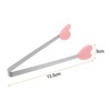 Unique Bargains Stainless Steel Silicone Tips Heart Shape Food Tongs - 2 of 4