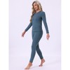 INSPIRE CHIC Women's Underwear Lightweight Long Sleeve Shirt Legging Set Winter Thermals Long Johns - 3 of 4