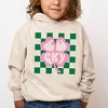 The Juniper Shop Lucky Clover Checkered Toddler Graphic Hoodie - 4T - Natural - 2 of 3