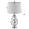 25.5" (Set of 2) Artichoke Glass Table Lamp (Includes LED Light Bulb) Silver - JONATHAN Y: Mercury Finish, Linen Shade, Chrome Finial - image 4 of 4