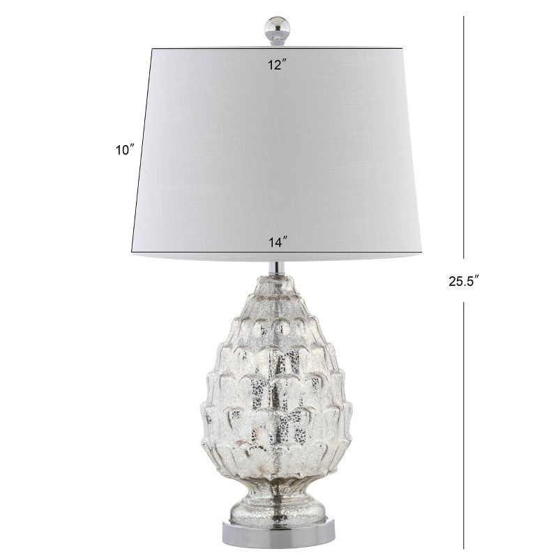 25.5&#34; (Set of 2) Artichoke Glass Table Lamp (Includes LED Light Bulb) Silver - JONATHAN Y, 5 of 8