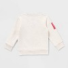 Toddler Boys' Mickey Mouse & Friends Celebrate Holiday Family Matching Fleece Sweatshirt - Oatmeal - 2 of 3