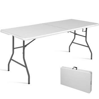 Costway 6' Folding Table Portable Plastic Indoor Outdoor Picnic Party Dining Camp Tables