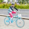 Safstar 20" Kids Bike with Height Adjustable Handlebar & Seat, Hand Brake & Coaster Brake, Removable Basket & Bell, Bike for 8+ Years Old, Blue - 3 of 4