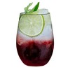Smarty Had A Party 16 oz. Clear Elegant Stemless Plastic Wine Glasses - 64 pcs - 2 of 4