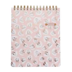 7.5''x9'' Spiral Notebook Pink Floral - russell+hazel
