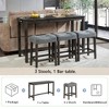 4-Piece Bar Height Dining Set with Power Outlet and 3 Padded Stools - 4 of 4