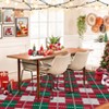 Christmas Argyle Area Rugs, Washable Non-Slip Argyle Check Festive Carpet, Soft Low Pile Foldable Stain Resistant for Bedroom, Home - 2 of 4