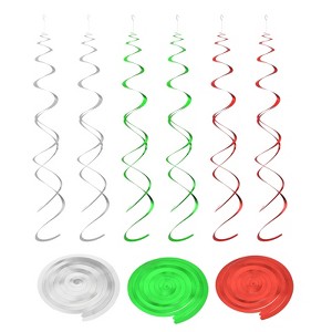 Unique Bargains Party Decoration Hanging Swirls Double Strip Streamer 30 Pcs - 1 of 4