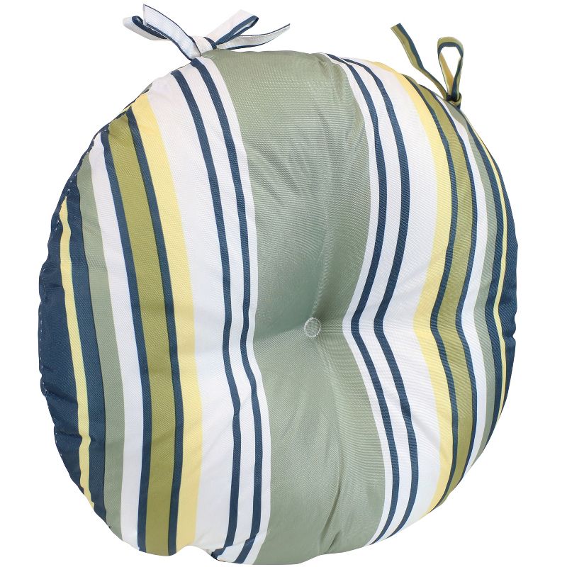 Sunnydaze Indoor/Outdoor Polyester Replacement Round Bistro Chair Seat Cushions - 15" - 2pk, 5 of 8