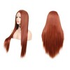 Unique Bargains Women Long Straight Hair Lace Front Wigs with Wig Cap 24" 21" - 23" 1PC - 3 of 4
