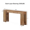 Lirago 70.9" Farmhouse Console Table Entryway Sofa Table for Living Room Rustic Hallway Table with 300lb Capacity Space Saving Design Brown - 4 of 4