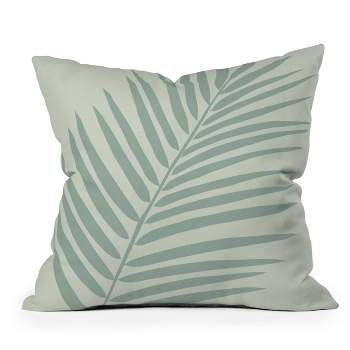 18"x18" Deny Designs Daily Regina Designs Palm Leaf Outdoor Throw Pillow Sage
