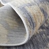 HomeRoots 3' X 5' Ivory Tan And Blue Abstract Area Rug - 4 of 4
