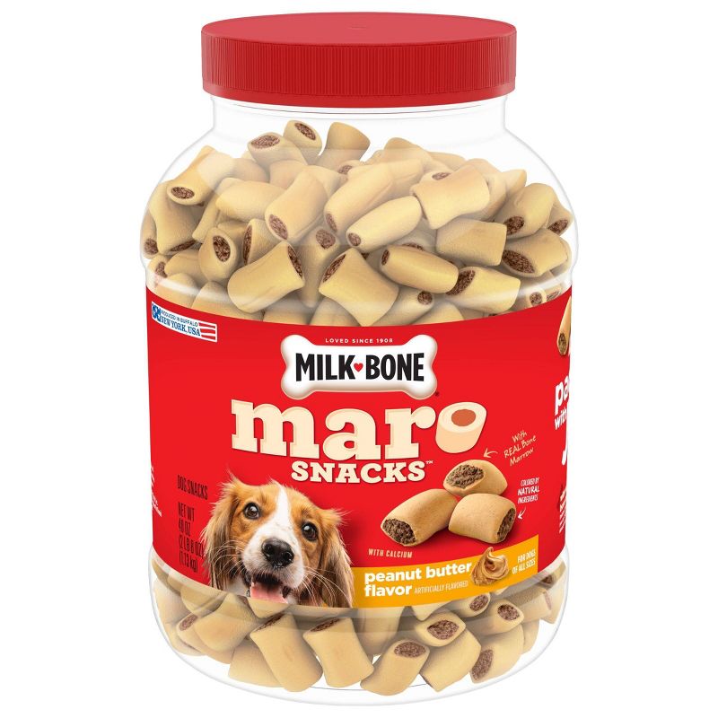 Milk-Bone Marosnacks Dog Treat with Peanut Butter Flavor - 40oz, 1 of 7